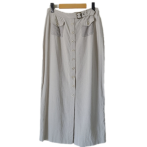 Vintage Conrad C Petite Cream Maxi Skirt Boho Minimalist High Waist